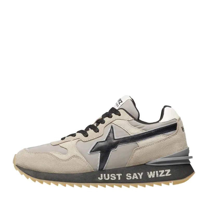Sneakers Uomo W6YZ Yak-M. in Suede e Tessuto Taupe Black Beige