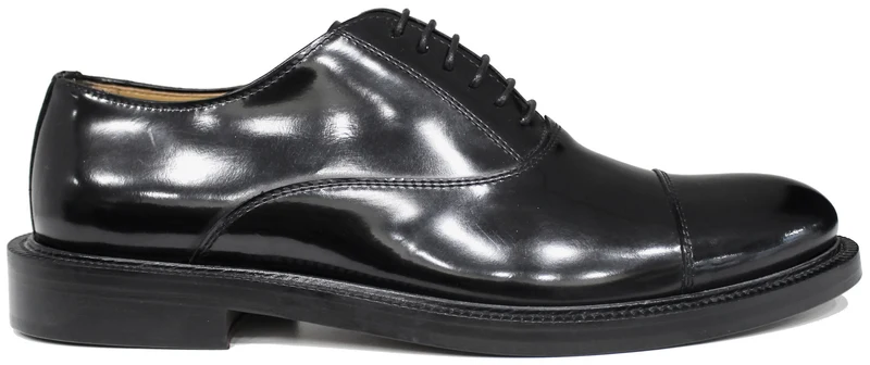 OXFORD UOMO PELLE LUCIDA NERA