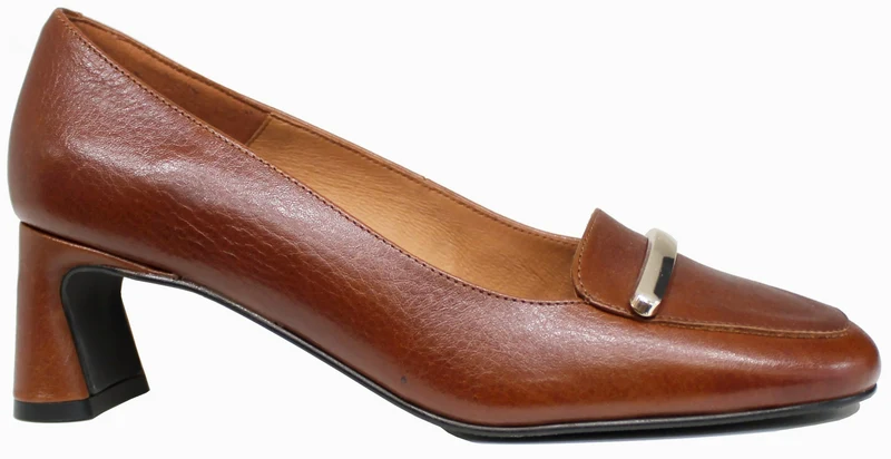 |DECOLTE' MOCASSINO ACCESSORIATO PELLE MARRONE|