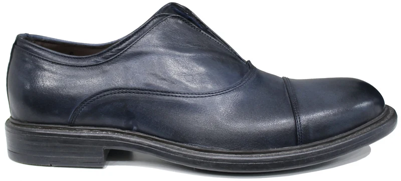 OXFORD SENZA LACCI PELLE BLU