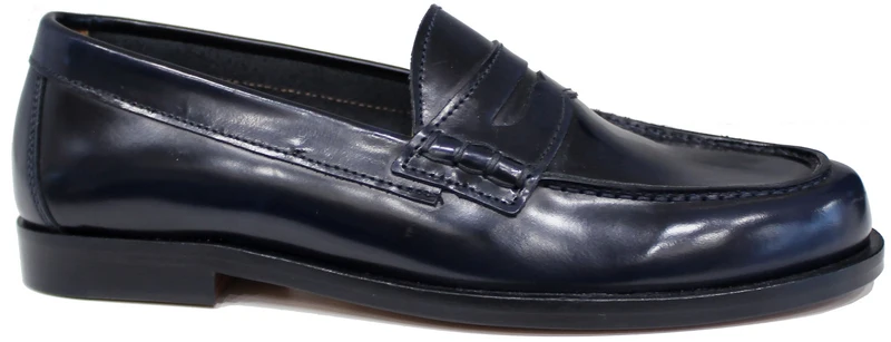 MOCASSINO DONNA COLLEGE PELLE BLU