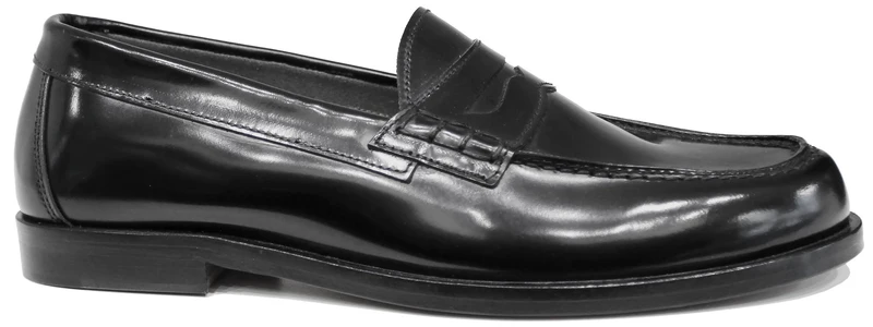 MOCASSINO DONNA COLLEGE PELLE NERA