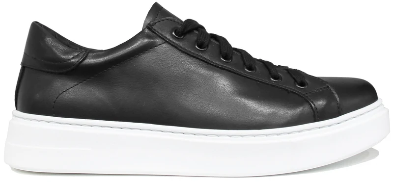 SNEAKER UOMO PELLE NERA