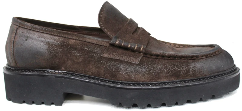|MOCASSINO UOMO SUOLA CARRARMATO CAMOSCIO TESTA DI MORO|
