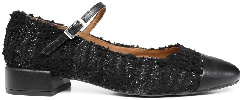 |BALLERINA DONNA MARY JANE PELLE NERA|