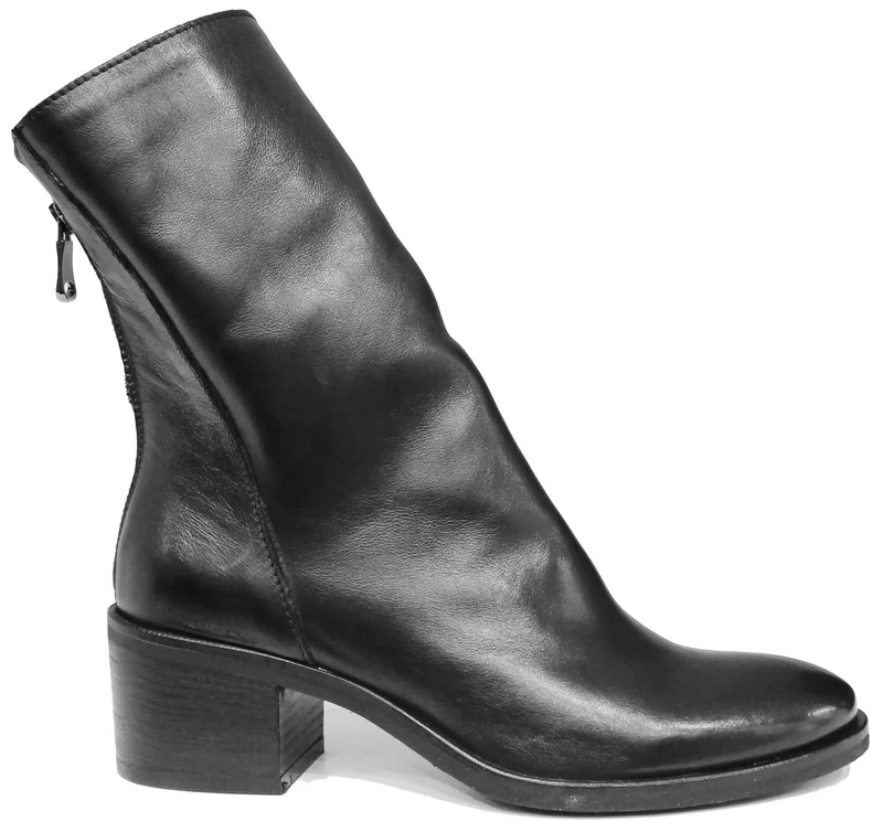 |TRONCHETTO DONNA PIEGHE PELLE NERA|