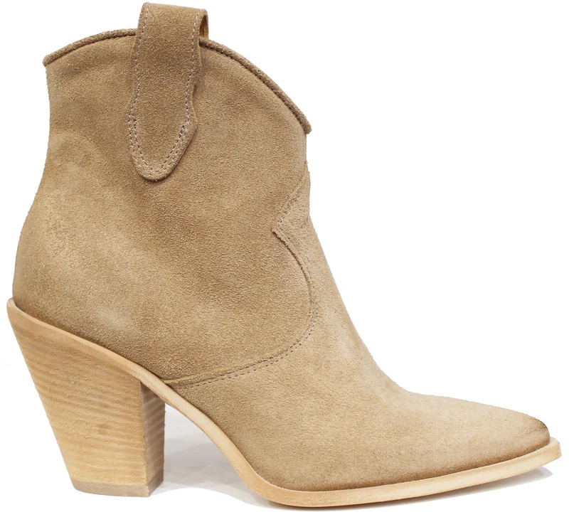 |TEXANO DONNA A PUNTA CAMOSCIO BEIGE|