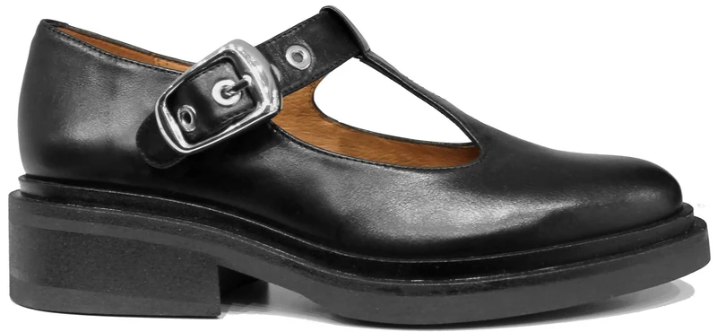 |SCARPA DONNA MARY JANE PELLE NERA|