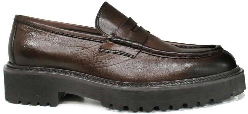 |MOCASSINO UOMO SUOLA CARRARMATO PELLE TESTA DI MORO|