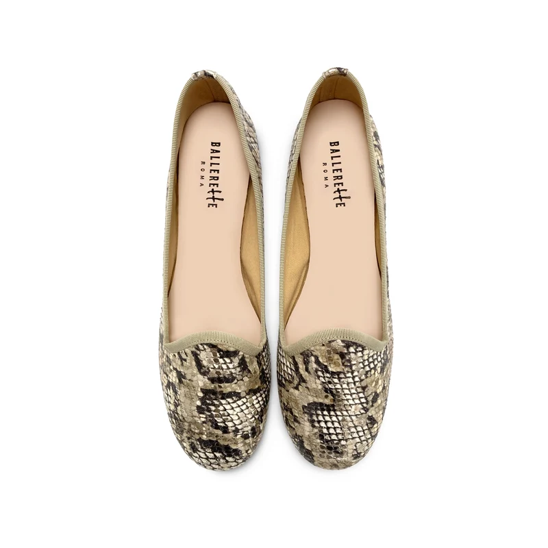 Slippers donna animalier pitonate