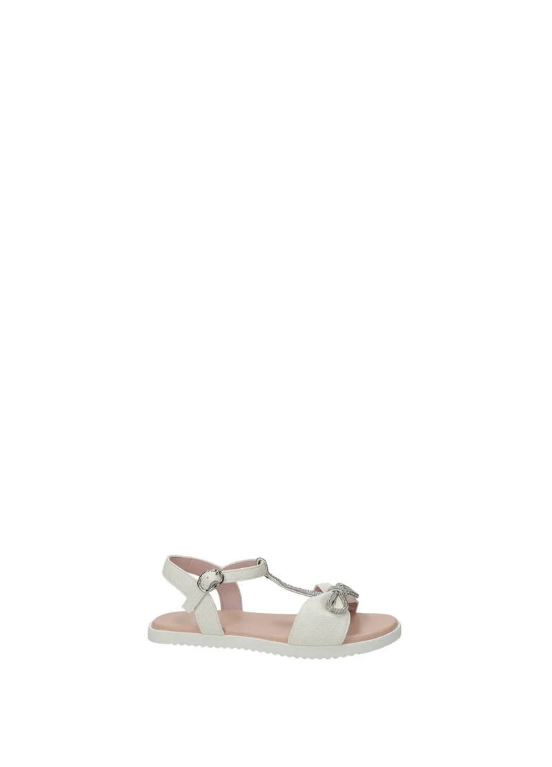 Sandali Bambina PU Suola Gomma White