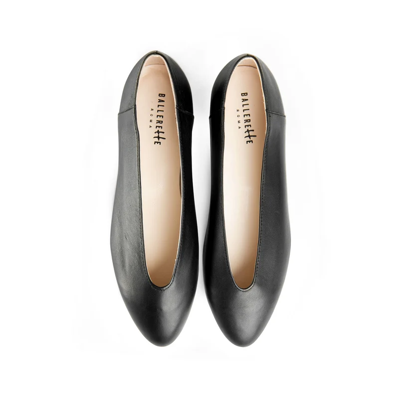 Ballerine nere accollate