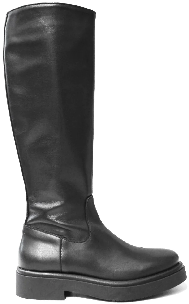 |STIVALE DONNA PELLE NERA|