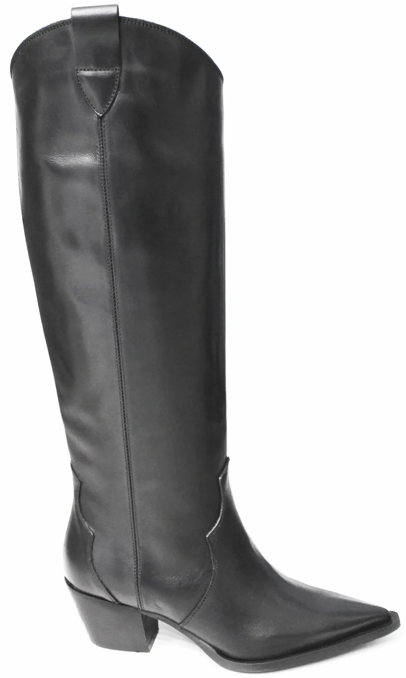|STIVALE TEXANO DONNA PELLE NERO|
