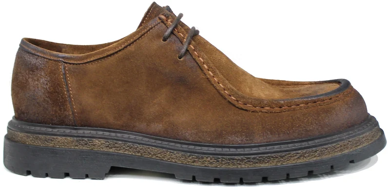 |SCARPE UOMO INGEGNERE CAMOSCIO TABACCO|