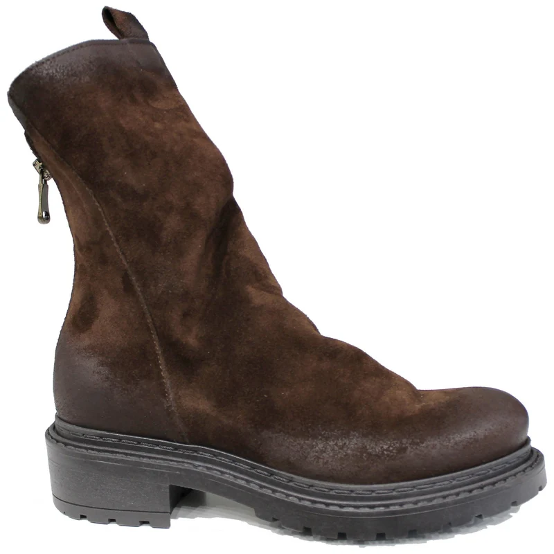 |ANFIBIO DONNA PIEGHE CAMOSCIO TESTA DI MORO|