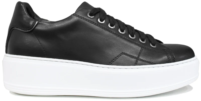SNEAKER DONNA PELLE NERA