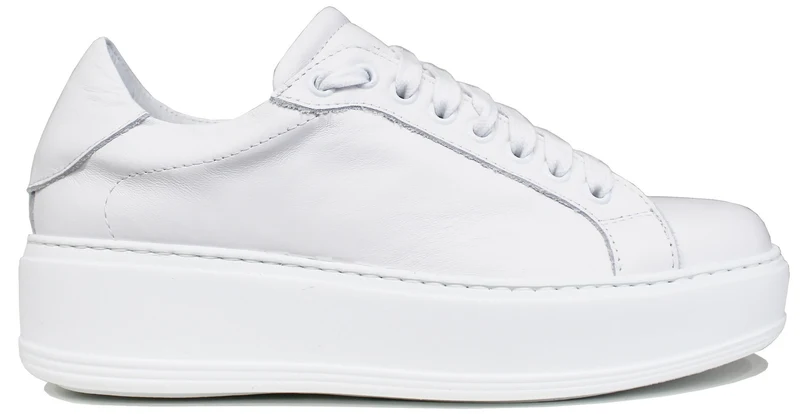|SNEAKER DONNA PELLE BIANCA|