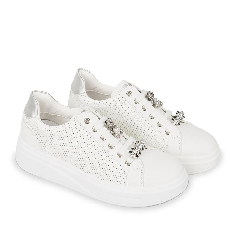 Valleverde Sneaker Bianca/Argento gioiello
