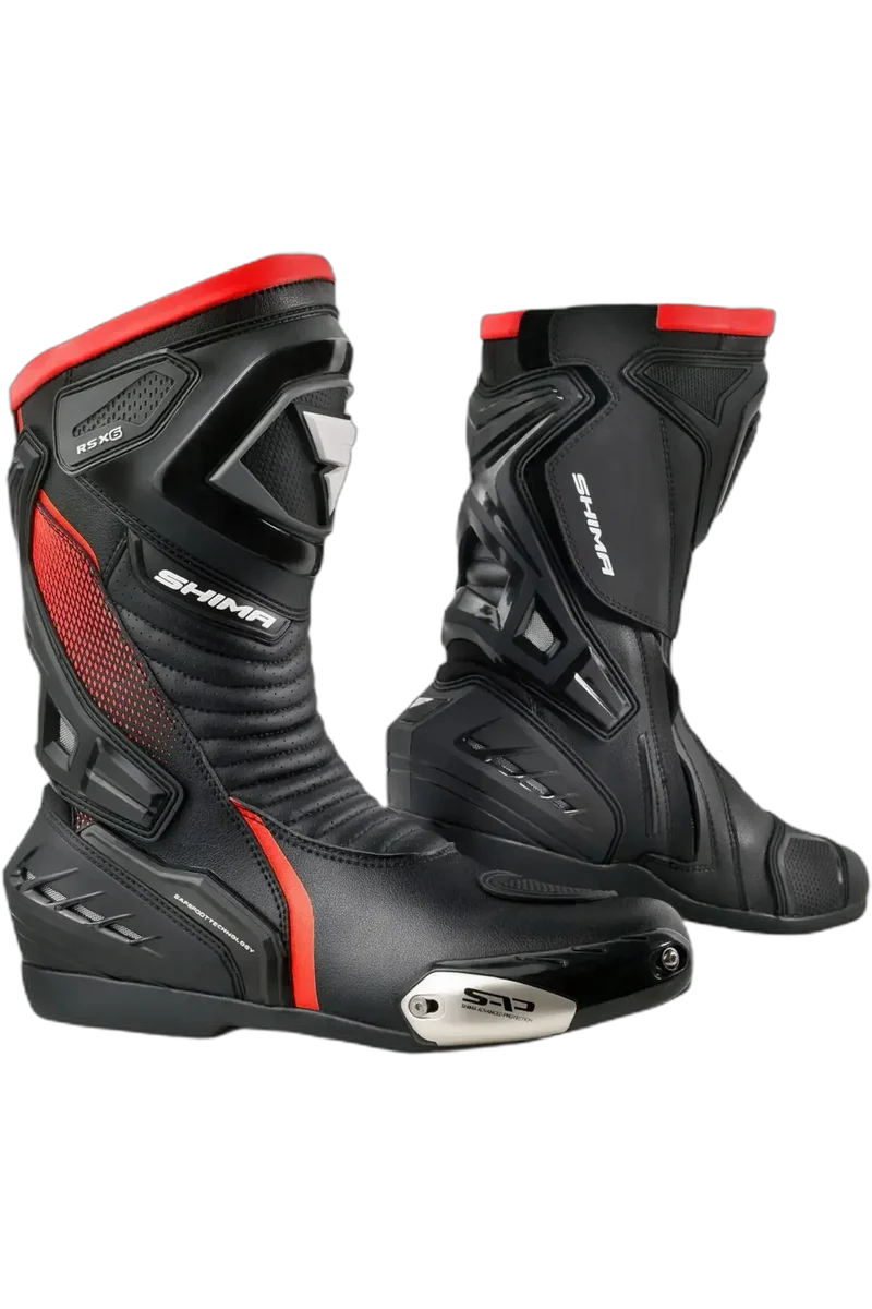 SHIMA RSX-6 STIVALI DI MOTO UOMO ROSSO FLUO