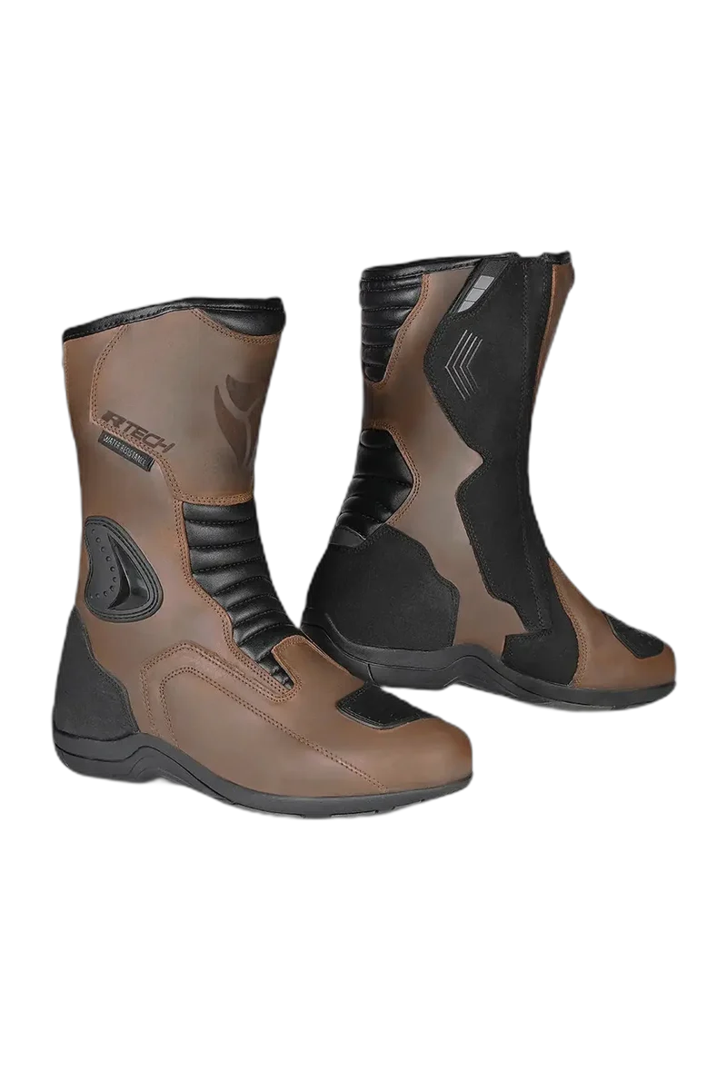 R-TECH TROJAN LUNAR STIVALI DI MOTO DI TURISMO UOMO MARRONE