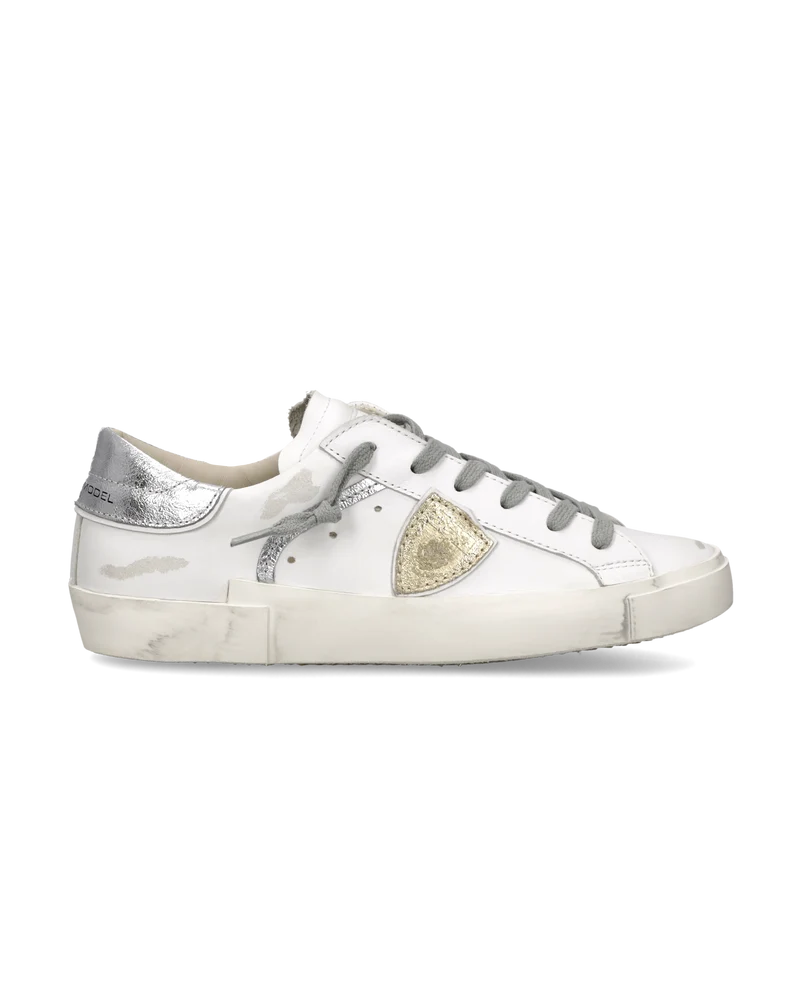 Sneakers Prsx Women, White Metallic Silver