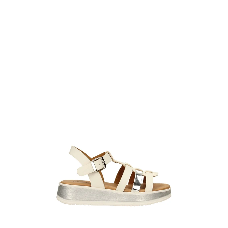 Sandali gladiator con inserto lucido. Made in Italy. Zeppa alta 3.5cm