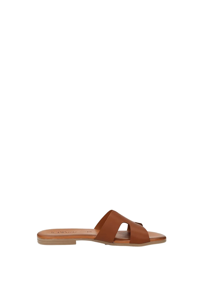 Sandali Donna Vera Pelle Suola Gomma Black / Brown / White