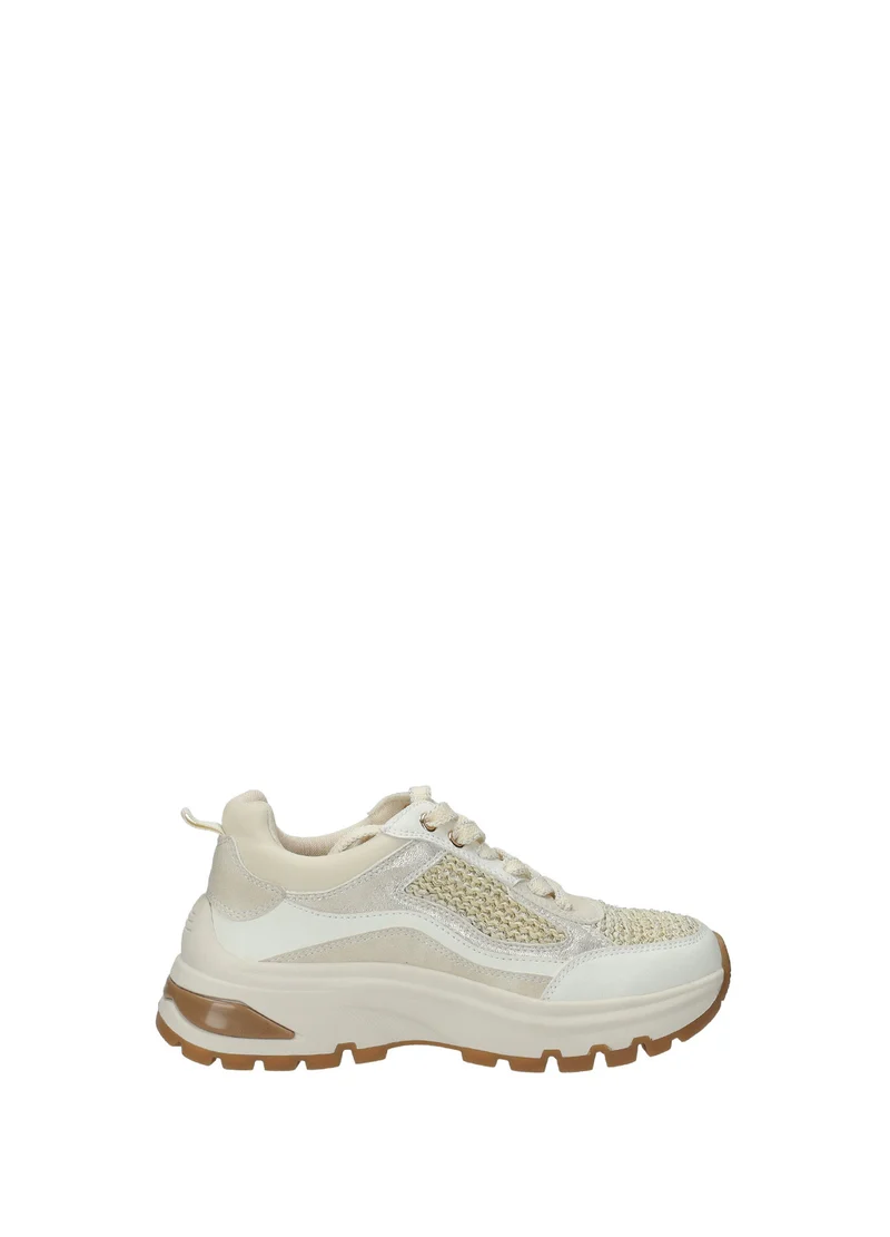 Sneakers donna in PU e tessuto con suola in gomma