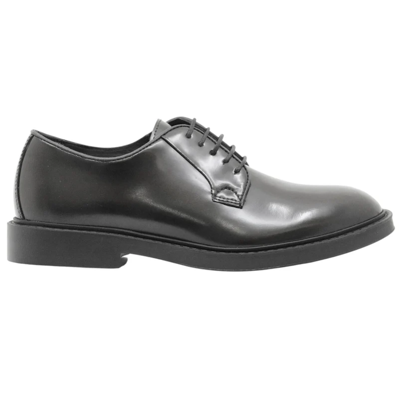 Antica Cuoieria 23050 scarpa derby uomo in pelle lucida nera