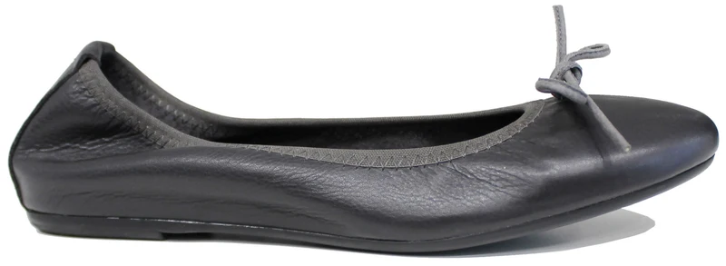 |BALLERINA DONNA FIOCCO PELLE GRIGIA|