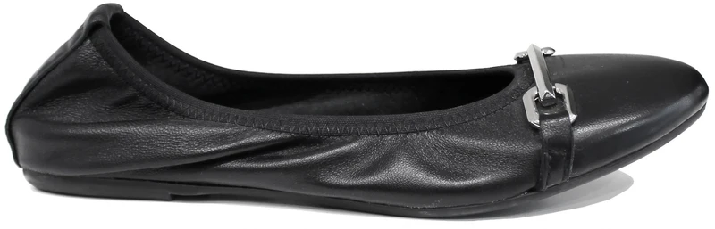 |BALLERINA DONNA MORSETTO PELLE NERA|