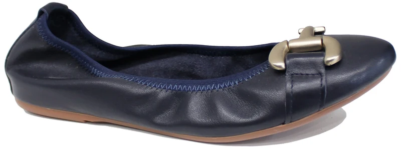 |BALLERINA DONNA MORSETTO PELLE BLU|