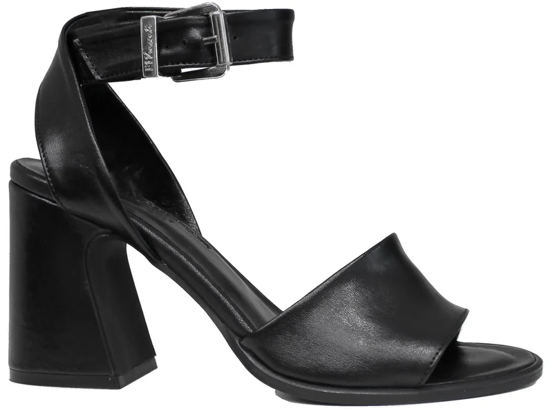 |SANDALO DONNA PELLE NERA|