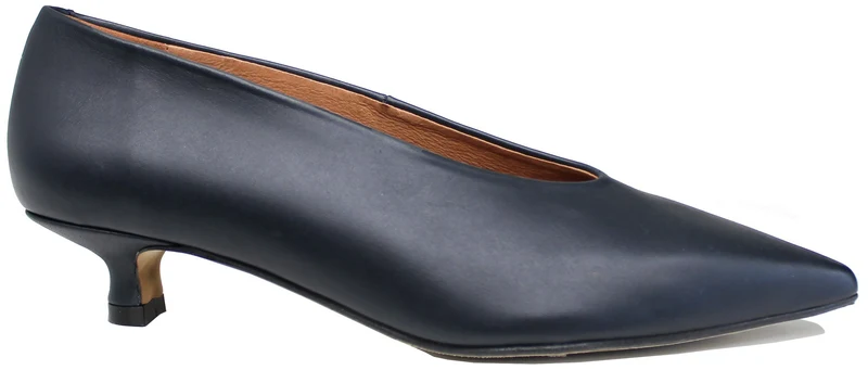 DECOLTE' DONNA TACCO BASSO PELLE BLU