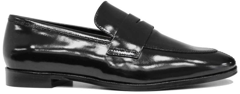 MOCASSINO DONNA COLLEGE PELLE NERA