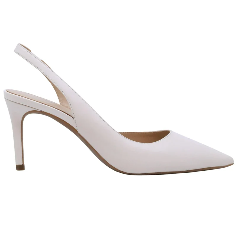 Michael Kors Alina Flex Sling Pump Leather Cream 40R4HNMP1L slingback donna in pelle crema