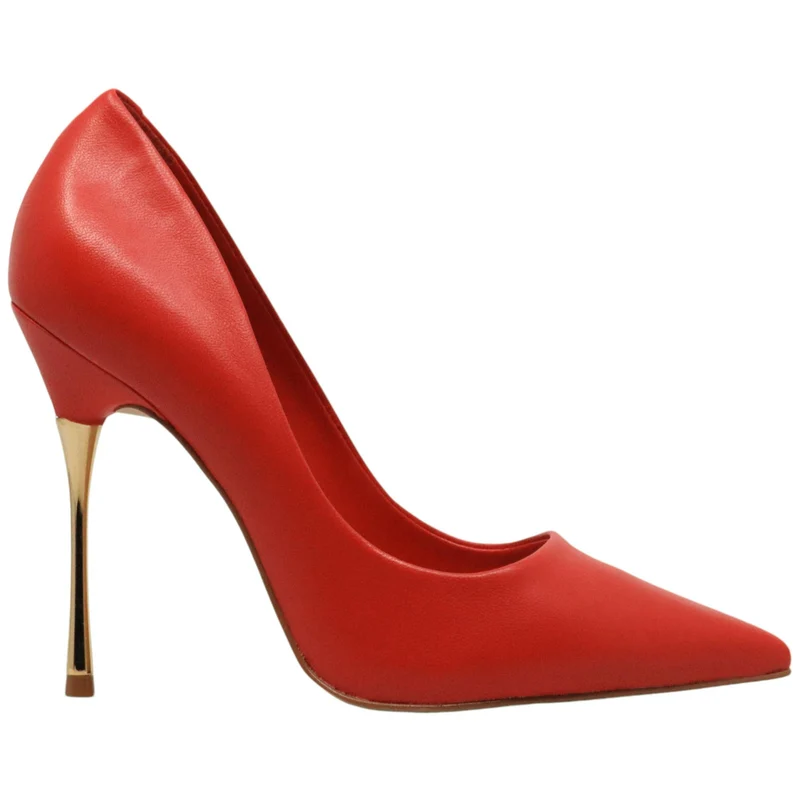 Décolleté donna Carrano 143101 in pelle di colore rossa