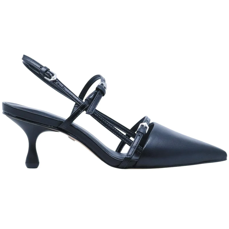 Slingback donna Carrano 798003 in pelle nera