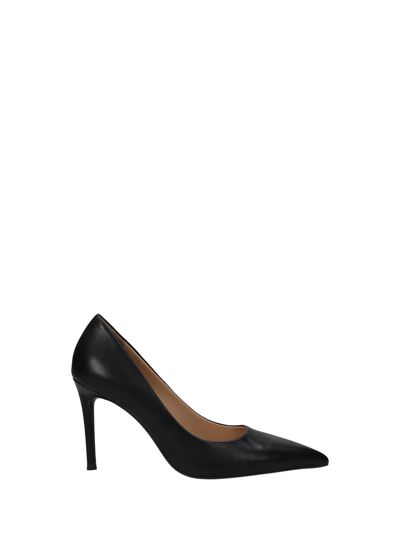 Décolleté donna in pelle con tacco alto