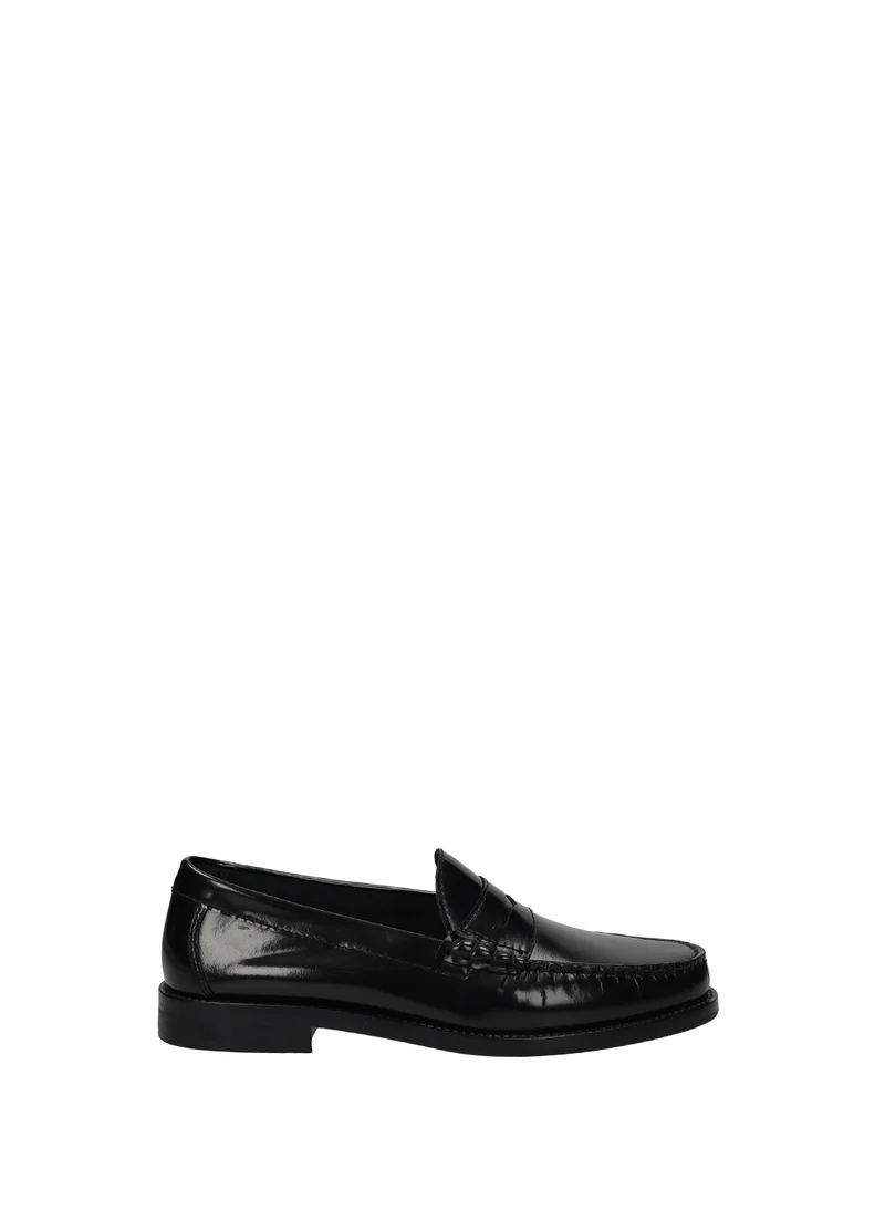 Mocassini Uomo Classici in Pelle Willy - Black e Blu