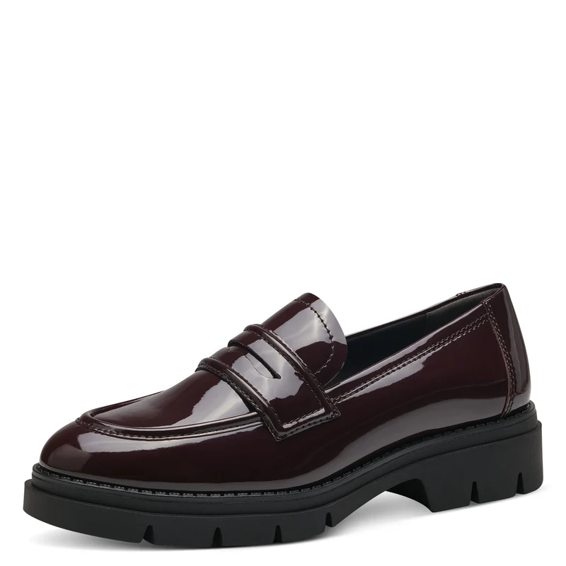 Mocassino Vegano bordeaux Lucido