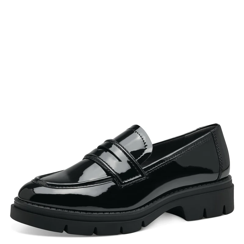 Mocassino Vegano nero Lucido