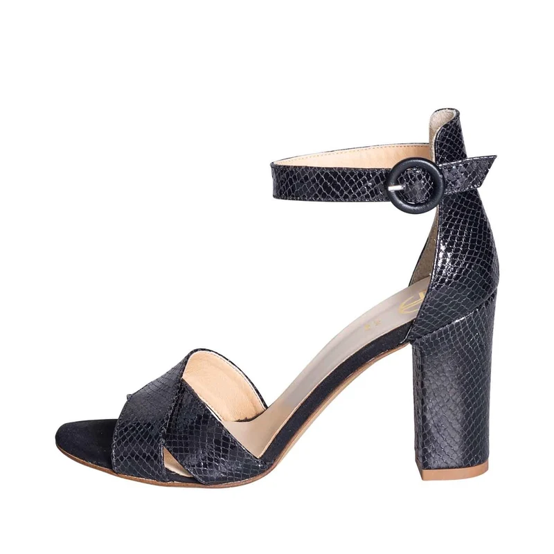 Sandali con tacco neri made in italy - offerte