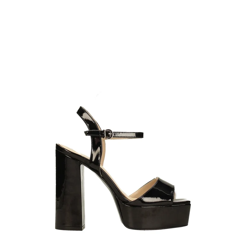 Sandali in vernice con plateau. Made in Italy. Tacco alto 12.5cm