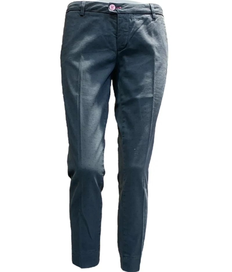Pantalone a Pois con Bottoni a Contrasto