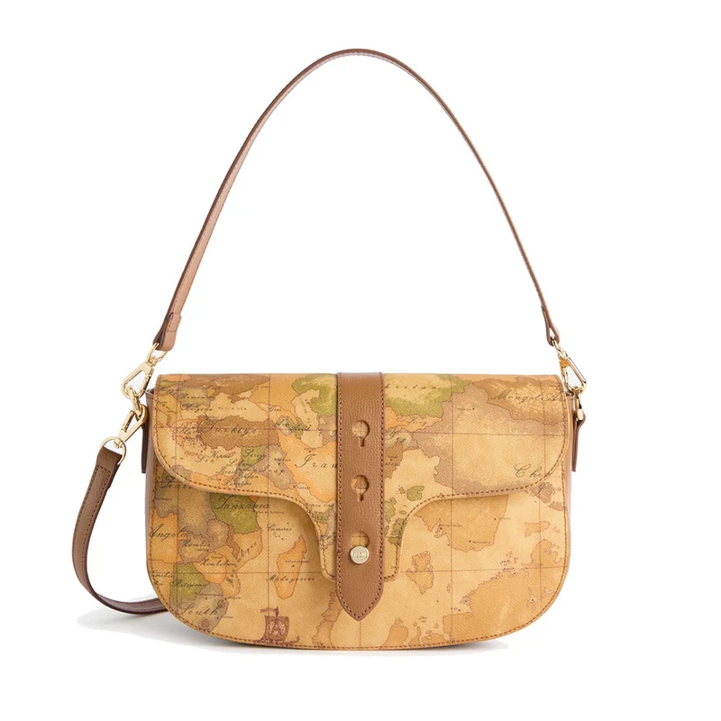 Borsa Donna Sottospalla 1A Classe Alviero Martini linea Escape Geo stampa Geo Classic e Cuoio LE62
