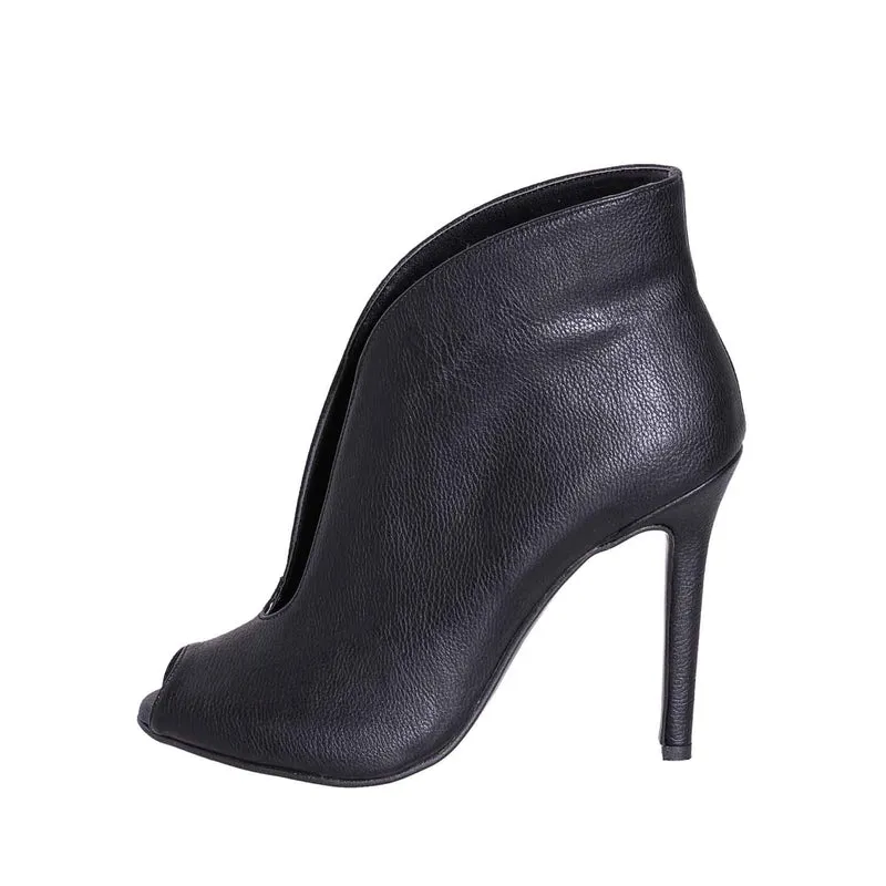 Tronchetti open toe tacco alto neri