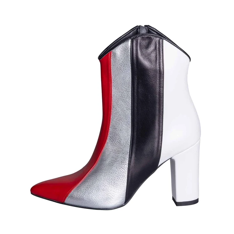 Tronchetti da donna multi color tacco alto