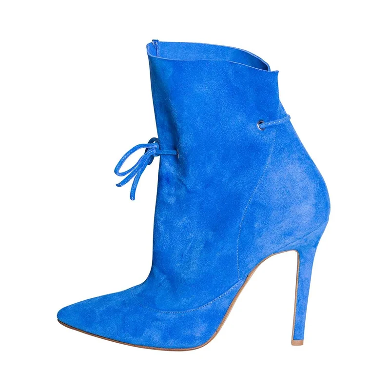 STIVALETTI DONNA A PUNTA CAMOSCIO BLUETTE